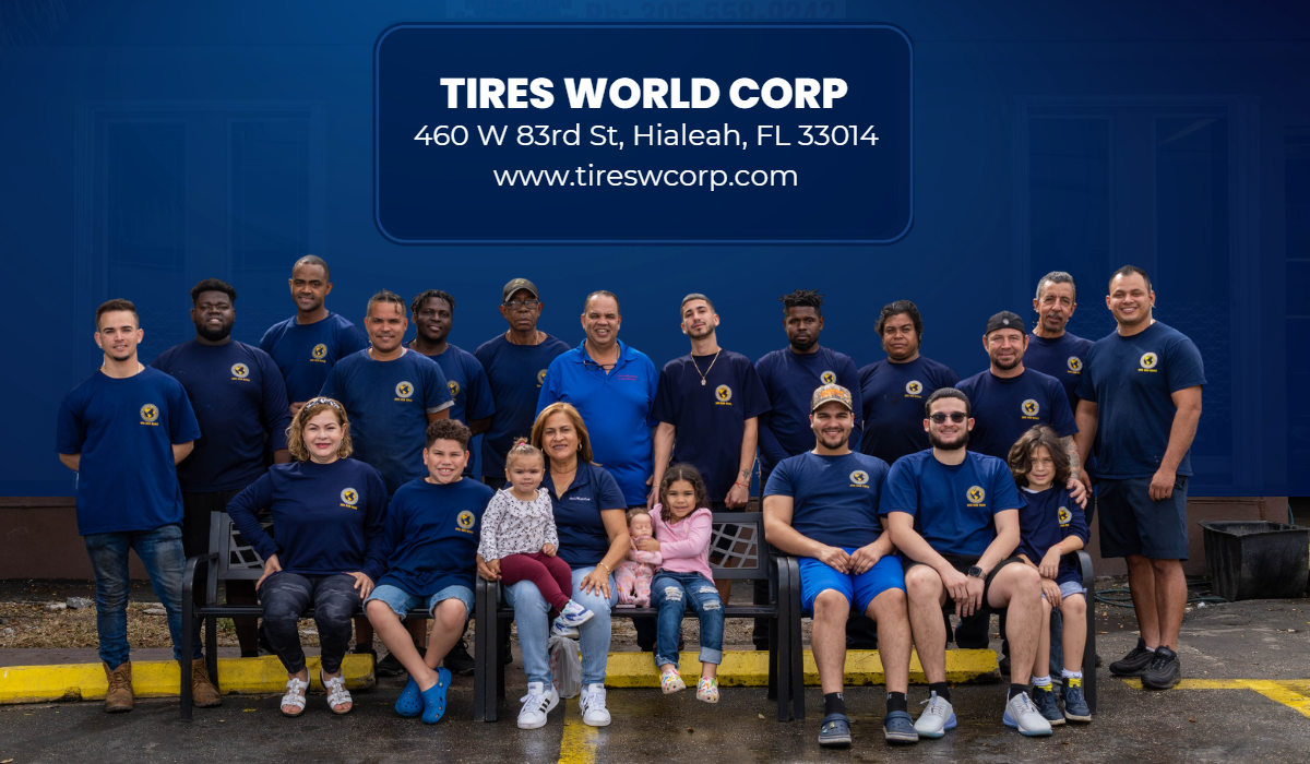 Tire's World Corp team members at 460 W 83rd St, Hialeah location